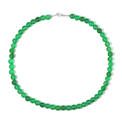 Collier en argent et Onyx vert