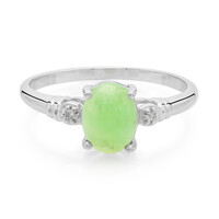 Bague en argent et Chrysoprase impériale