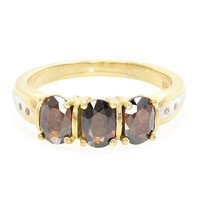 Bague en argent et Zircon chocolat