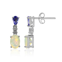 Boucles d'oreilles en argent et Opale Welo