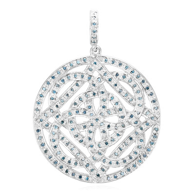 Pendentif en argent et Diamant fantaisie