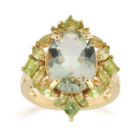 Bague en argent et Améthyste verte