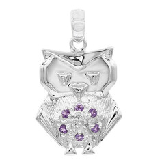 Pendentif en argent et Améthyste de Zambie