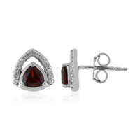 Boucles d'oreilles en argent et Grenat du Mozambique