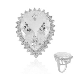 Bague en argent et Quartz blanc