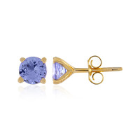 Boucles d'oreilles en or et Tanzanite non chauffée