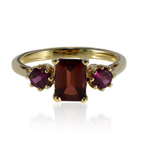 Bague en argent et Grenat du Mozambique