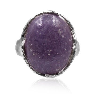 Bague en argent et Lépidolite
