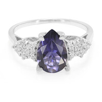 Bague en argent et Iolite d’Orissa