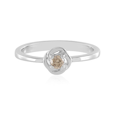 Bague en argent et Diamant champagne I3