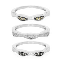 Bague en argent et Diamant noir
