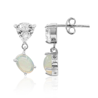 Boucles d'oreilles en argent et Opale Welo