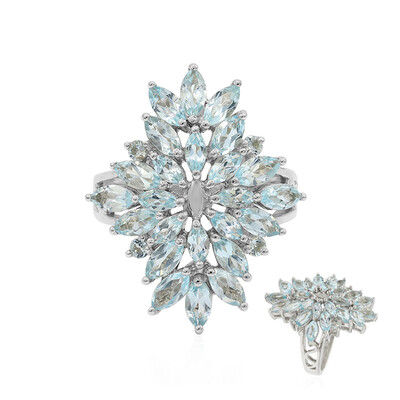 Bague en argent et Topaze bleu ciel