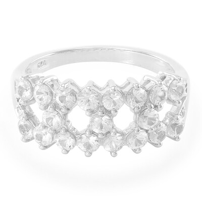 Bague en argent et Saphir blanc