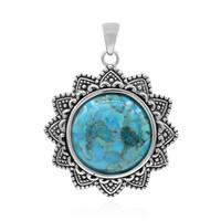 Pendentif en argent et Turquoise bleue de Mohavie (Art of Nature)