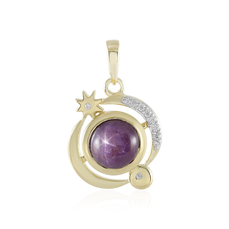 Pendentif Rubis Étoilé Grade A main image 1