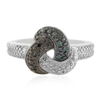 Bague en argent et Diamant bleu I3