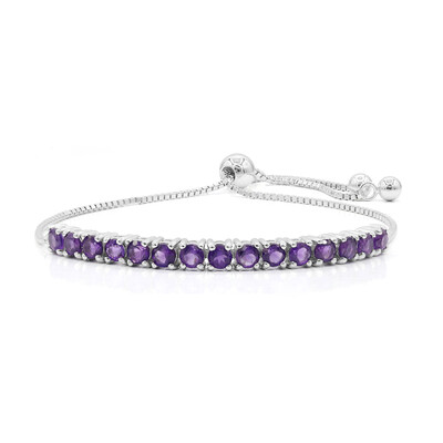 Bracelet en argent et Améthyste de Zambie