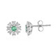 Boucles d'oreilles en argent et Emeraude de Colombie