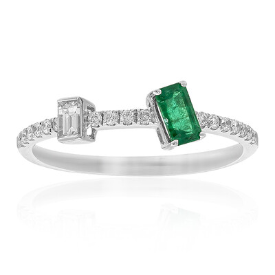 Bague en or et Emeraude de Zambie AAA (CIRARI)