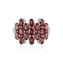 Bague en argent et Grenat du Mozambique