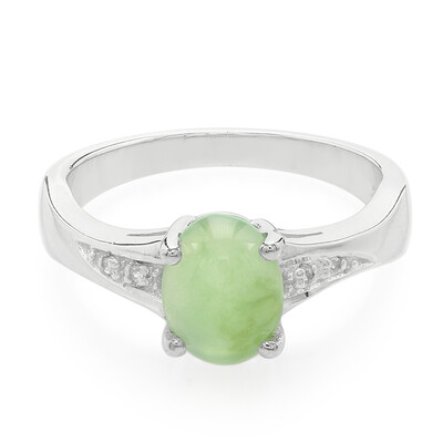 Bague en argent et Chrysoprase impériale