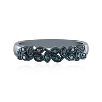Bague en argent et Diamant bleu I2