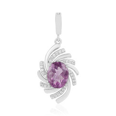 Pendentif en argent et Fluorite pourpre