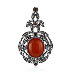 Pendentif en argent et Agate rouge (Annette classic)