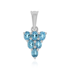 Pendentif en argent et Topaze bleu Suisse