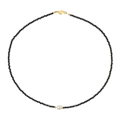 Collier en argent et Spinelle noir