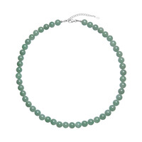Collier en argent et Aventurine verte