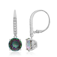 Boucles d'oreilles en argent et Quartz mystique