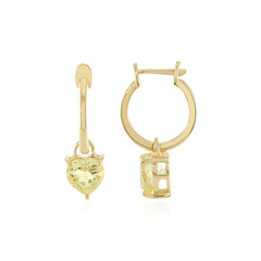 Boucles d'oreilles en argent et Quartz citron
