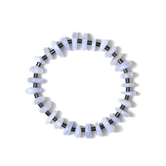 Bracelet et Agate zonée bleue