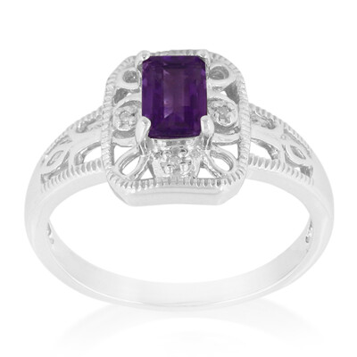 Bague en argent et Améthyste