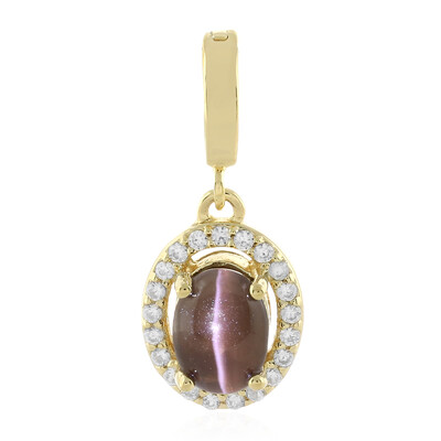 Pendentif en argent et Sillimanite œil-de-chat