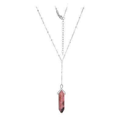 Collier en argent et Rhodonite