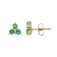 Boucles d'oreilles en or et Emeraude de Russie (de Melo)