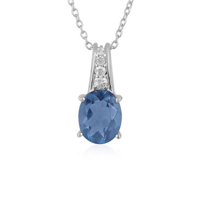 Collier en argent et Fluorite à couleur changeante