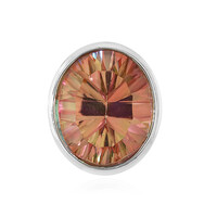 Pendentif en argent et Topaze mystique couleur pêche
