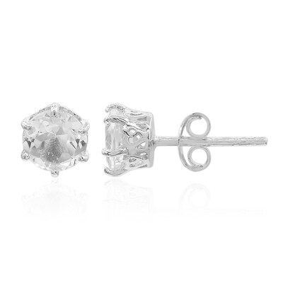 Boucles d'oreilles en argent et Topaze blanche
