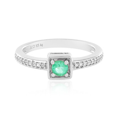 Bague en argent et Emeraude de Colombie