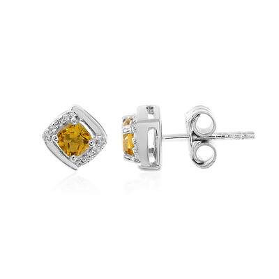 Boucles d'oreilles en argent et Citrine