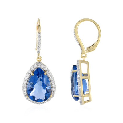Boucles d'oreilles en argent et Fluorite à couleur changeante