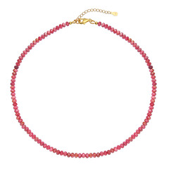 Collier en argent et Rhodonite