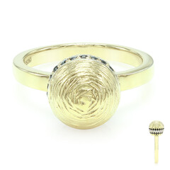 Bague en argent et Spinelle noir