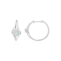 Boucles d'oreilles en argent et Aigue-marine