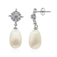 Boucles d'oreilles en argent et Perle de culture d'eau douce