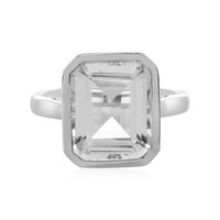 Bague en argent et Topaze blanche